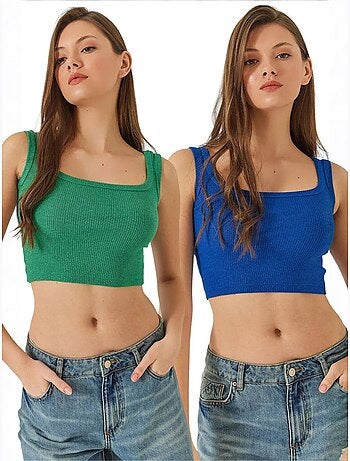 Camisola de tiras acanalada lucci