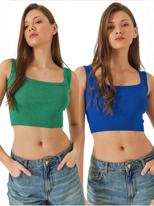 Camisola de tiras acanalada lucci - Kiabi
