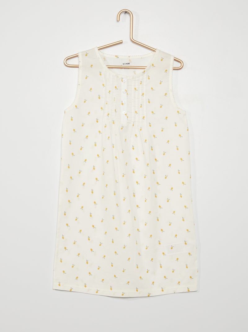 Camisón 100 % algodón BLANCO - Kiabi