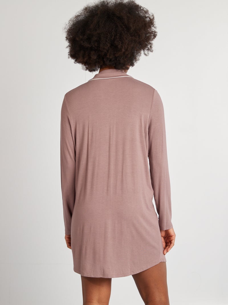 Camisón abotonado PURPURA - Kiabi