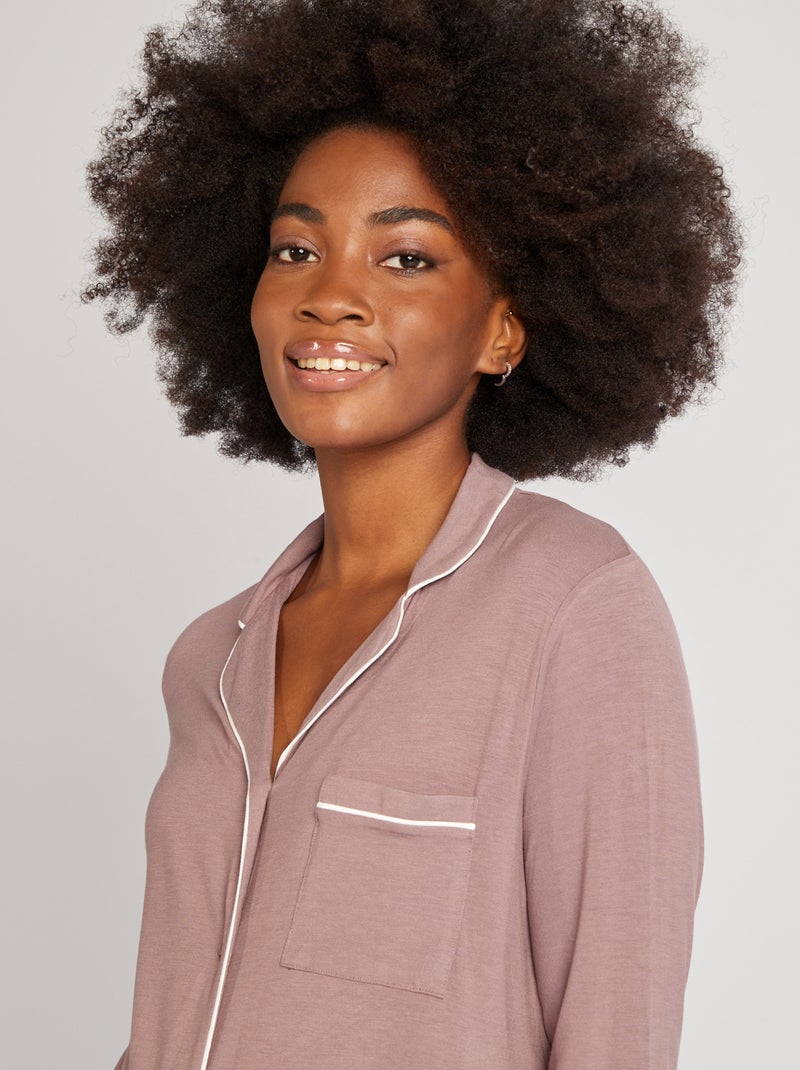 Camisón abotonado PURPURA - Kiabi