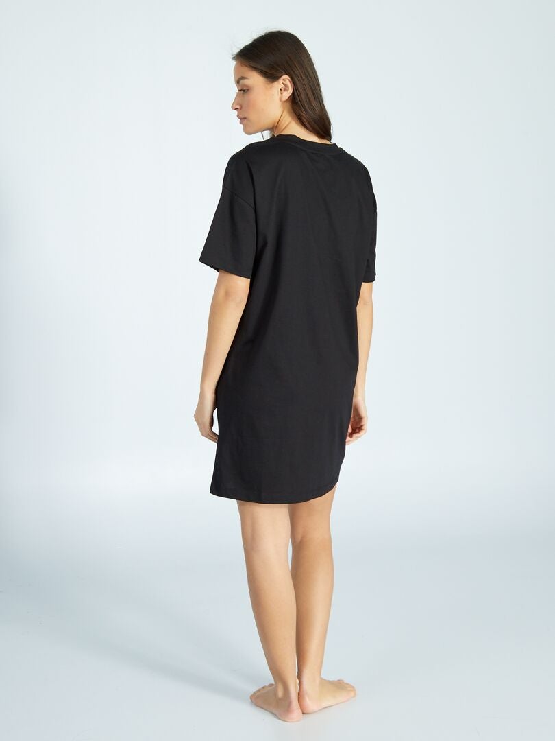Ropa Dormir Mujer Camisón De Manga Corta Normann Para Mujer - Diseño De Lunares, Tallas Grandes Ropa Dormir Algodón OEKOTEX