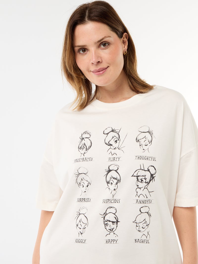 Camisón camiseta 'Campanilla' Blanco - Kiabi