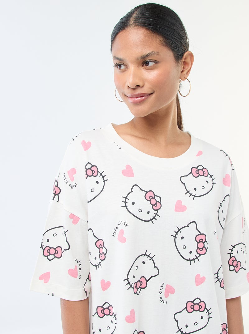 Camisón camiseta 'Hello Kitty' Blanco - Kiabi