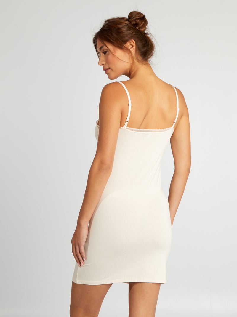 Camisón corto de encaje ROSA - Kiabi