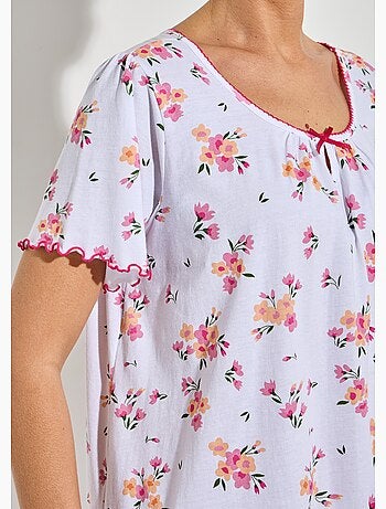 Camisón de algodón de manga corta - Afibel