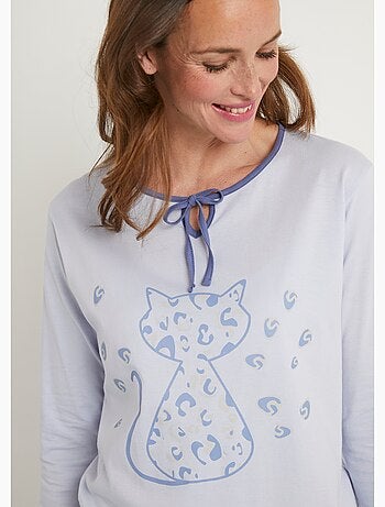 Camisón de algodón de manga larga - lote de 2 - Afibel