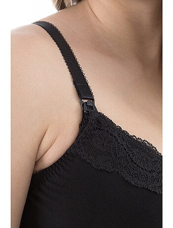 Camisón de embarazo y lactancia LA MAGIE NOIRE 'Bogema'