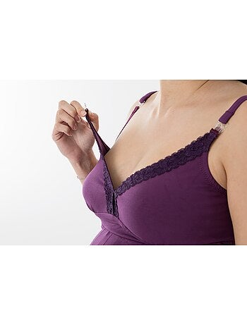 Camisón de embarazo y lactancia LILAS 'Bogema'