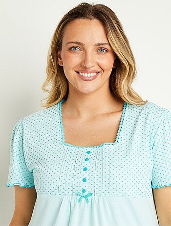 Camisón de encaje de algodón - Afibel