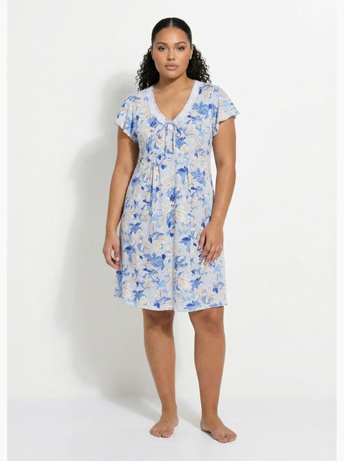 Camisón de encaje de algodón - Afibel - Kiabi