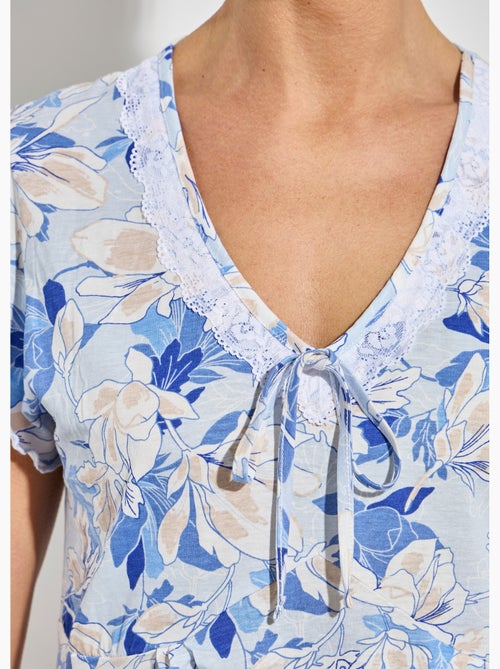 Camisón de encaje de algodón - Afibel - Kiabi