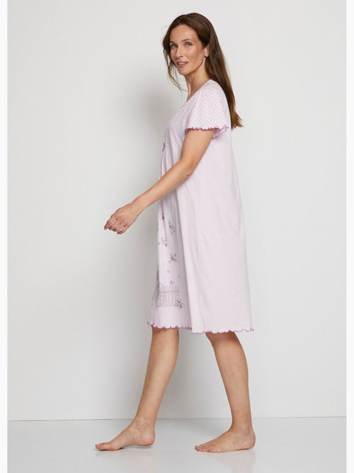 Camisón de encaje de algodón - Afibel - Kiabi