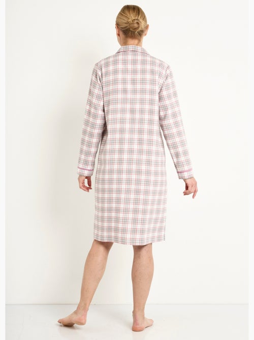 Camisón de franela de algodón cepillado - Afibel - Kiabi