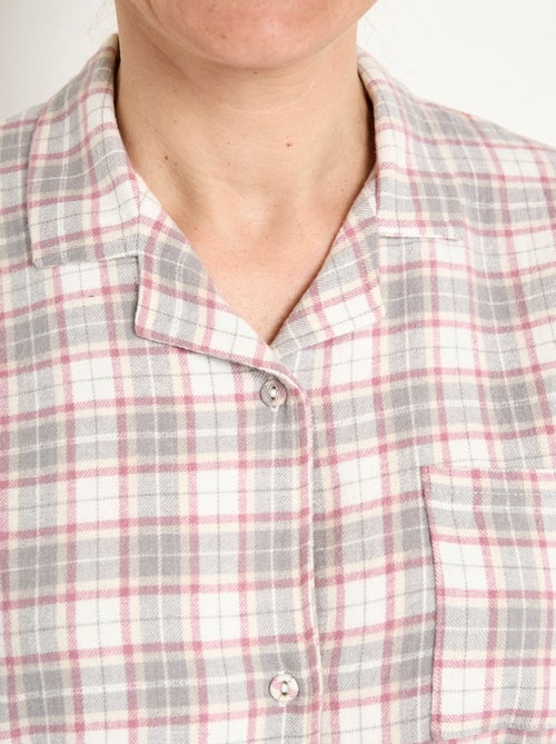 Camisón de franela de algodón cepillado - Afibel - Kiabi