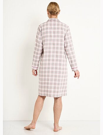 Camisón de franela de algodón cepillado