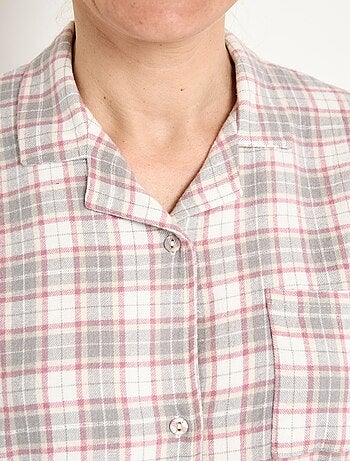 Camisón de franela de algodón cepillado