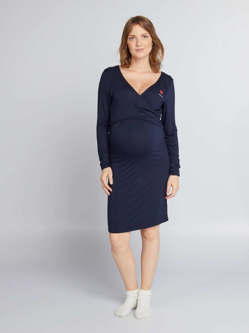 Camisón de lactancia AZUL - Kiabi