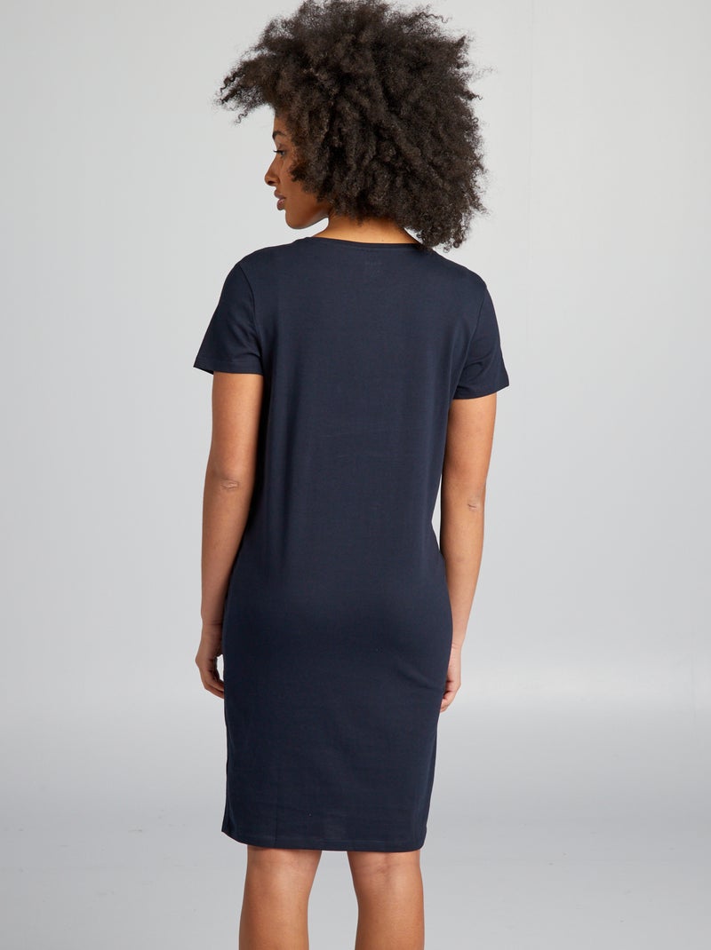 Camisón de lactancia con mensaje AZUL - Kiabi