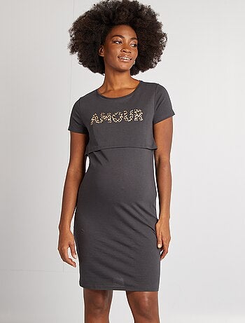 Camisón de lactancia con mensaje