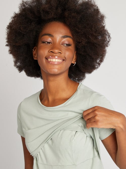 Camisón de lactancia con mensaje - Kiabi