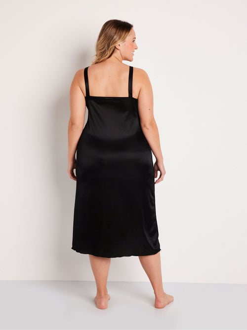 Camisón de malla satinada y encaje - Afibel - Kiabi