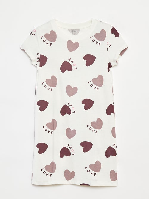 Camisón de manga corta con estampado - Kiabi