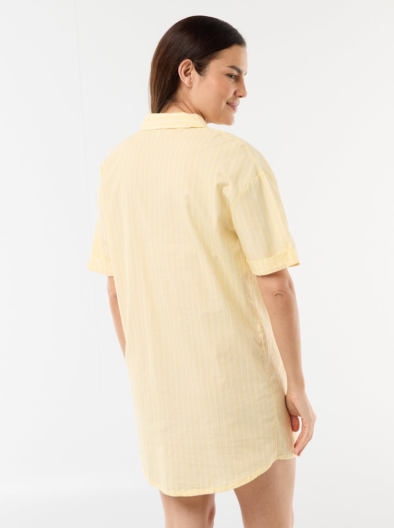 Camisón de maternidad abotonado Amarillo - Kiabi