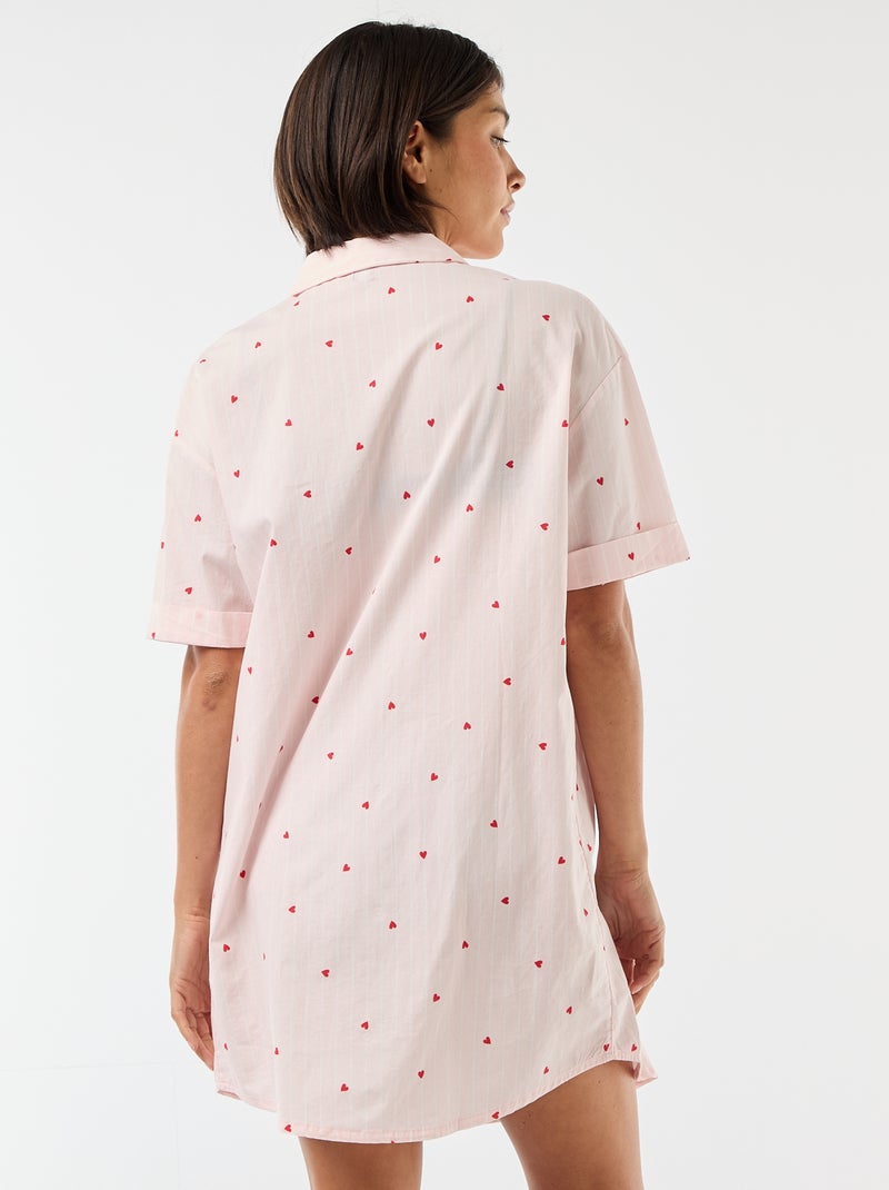 Camisón de maternidad abotonado Rosa - Kiabi