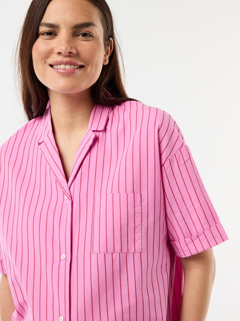 Camisón de maternidad abotonado Rosa - Kiabi