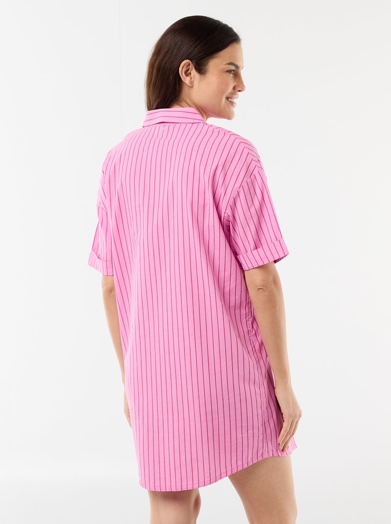 Camisón de maternidad abotonado Rosa - Kiabi