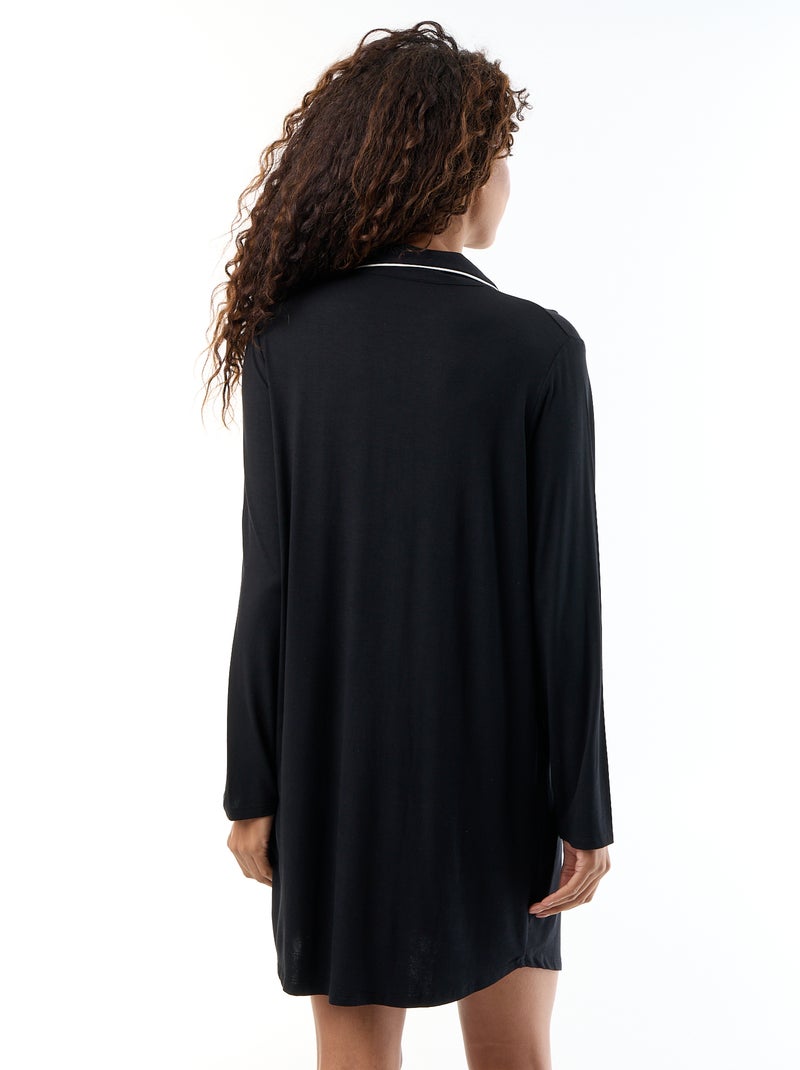 Camisón de noche premamá liso Negro - Kiabi