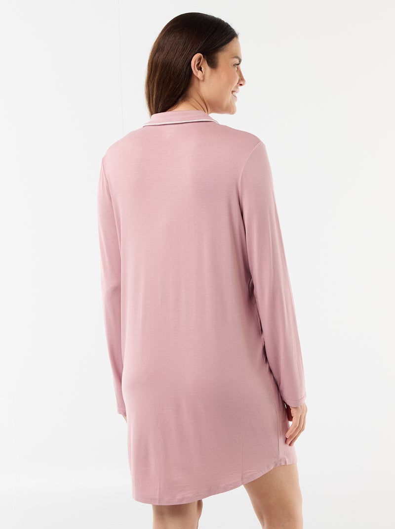 Camisón de noche premamá liso Rosa - Kiabi
