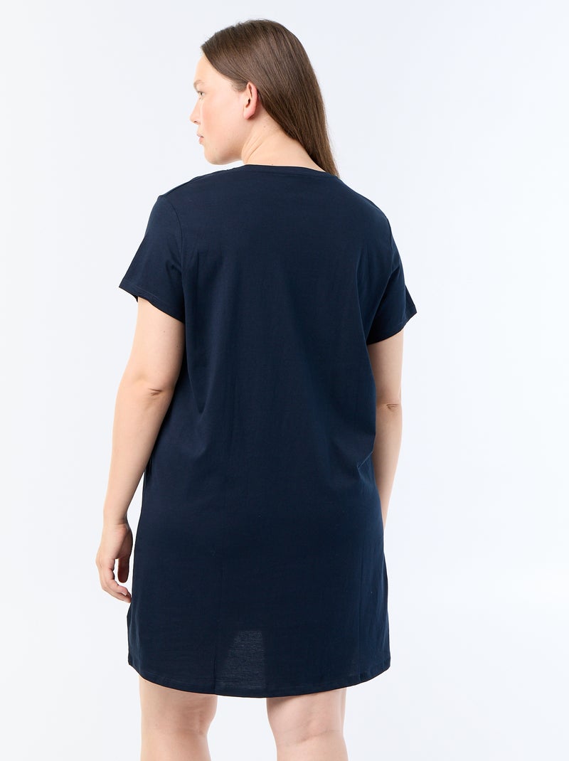 Camisón de punto Azul - Kiabi