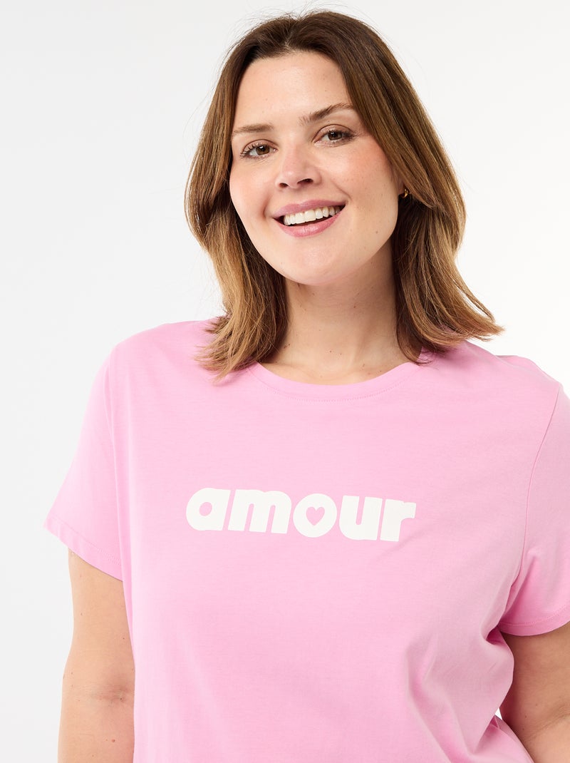 Camisón de punto Rosa - Kiabi