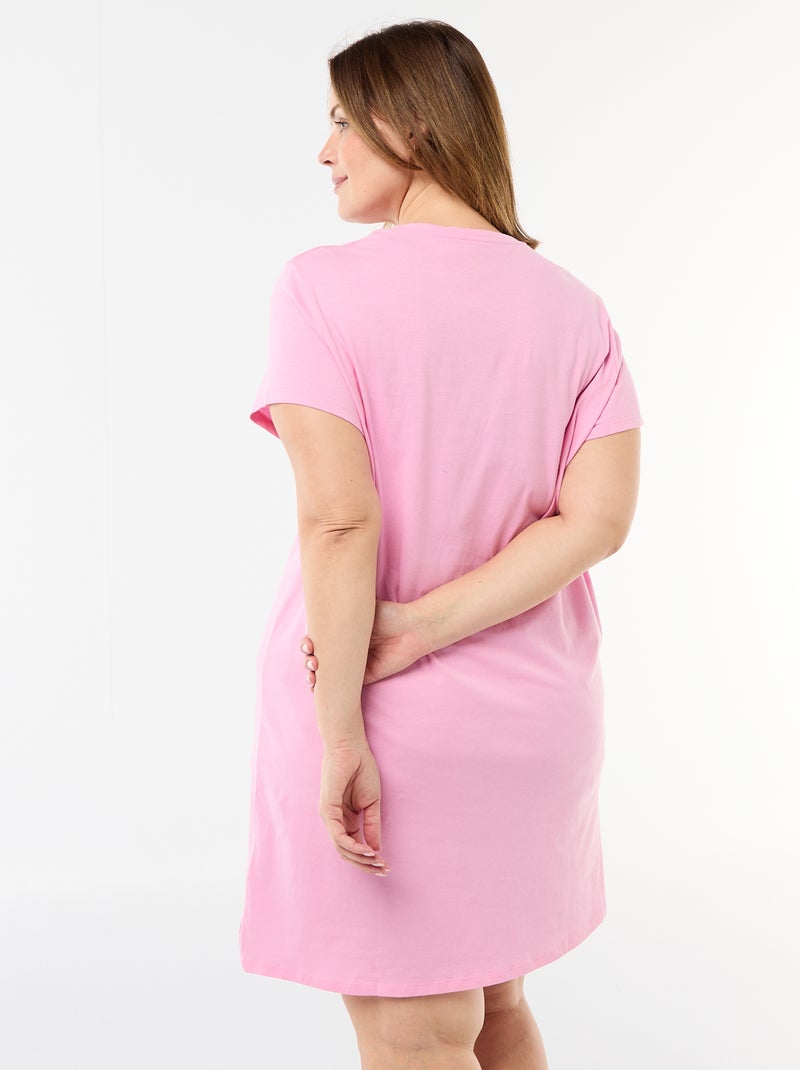Camisón de punto Rosa - Kiabi