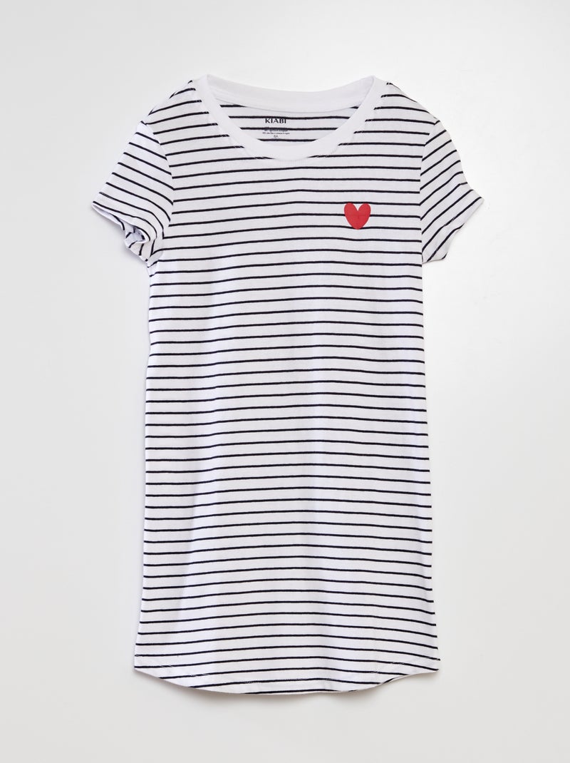 Camisón de rayas  - BLANCO - Kiabi