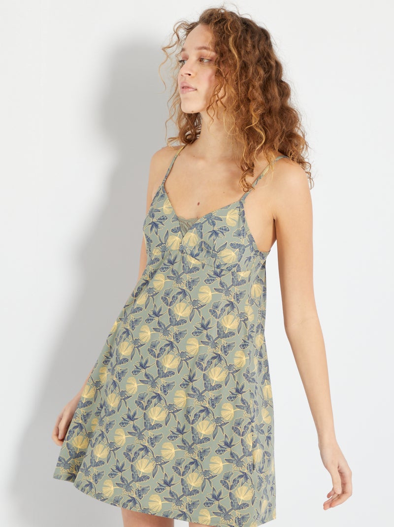 Camisón estampado BEIGE - Kiabi