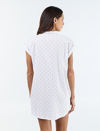 Camisón estampado de algodón