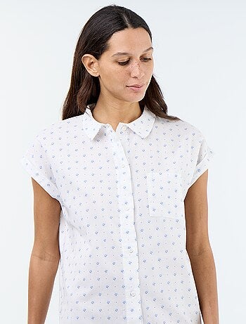 Camisón estampado de algodón