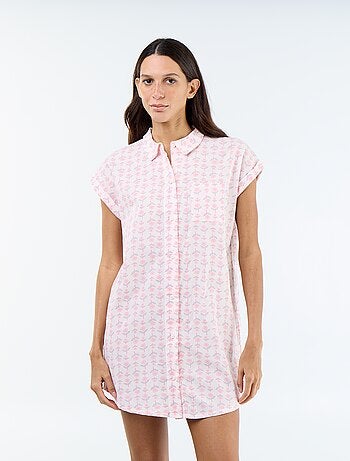 Camisón estampado de algodón