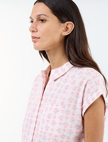 Camisón estampado de algodón