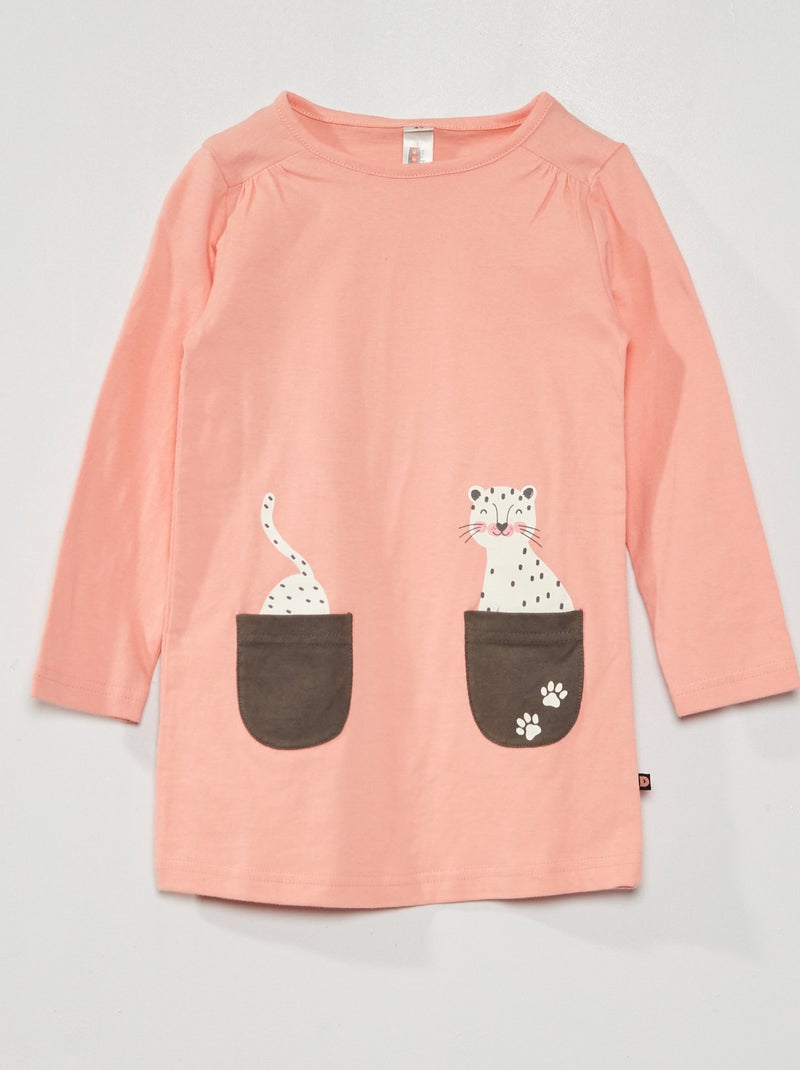 Camisón estampado 'gato' rosa - Kiabi