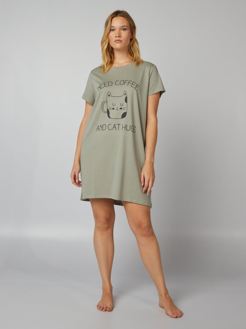 Camisón estampado VERDE - Kiabi