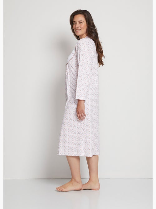Camisón interlock con botones - Afibel - Kiabi