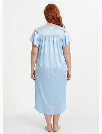 Camisón largo de raso de encaje antiestático - Afibel