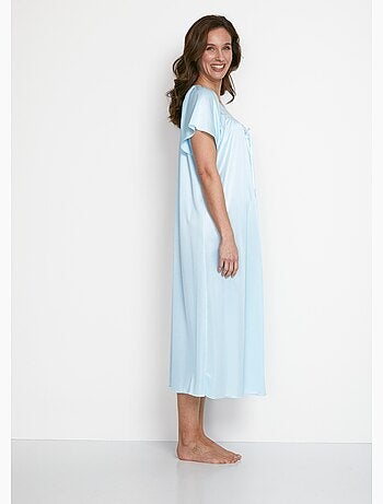 Camisón largo de raso de encaje antiestático - Afibel