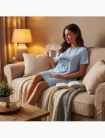 Camisón mujer microfibra manga corta OZABI