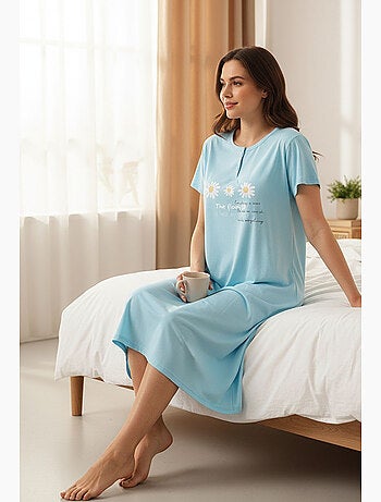 Camisón mujer microfibra manga corta OZABI