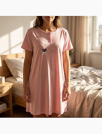 Camisón mujer microfibra manga corta OZABI